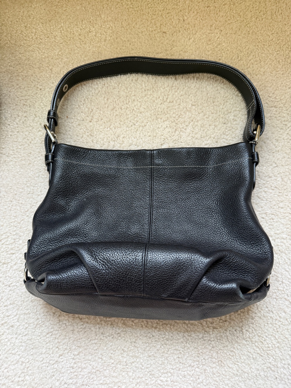 Coach Black Leather Women’s Shoulder Bag - hobo bag